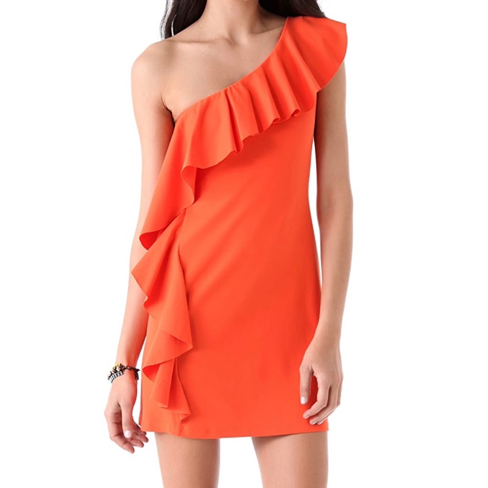 💫NWOT💫Susana Monaco one shoulder flutter dress